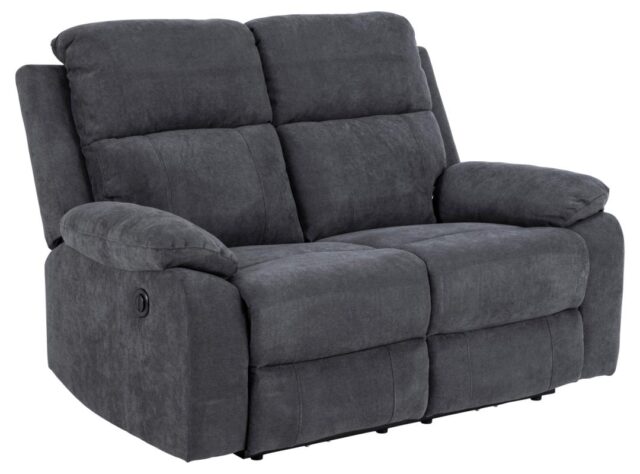2 Zitsbank Mora Met Relax 8211 Stof Donkergrijs