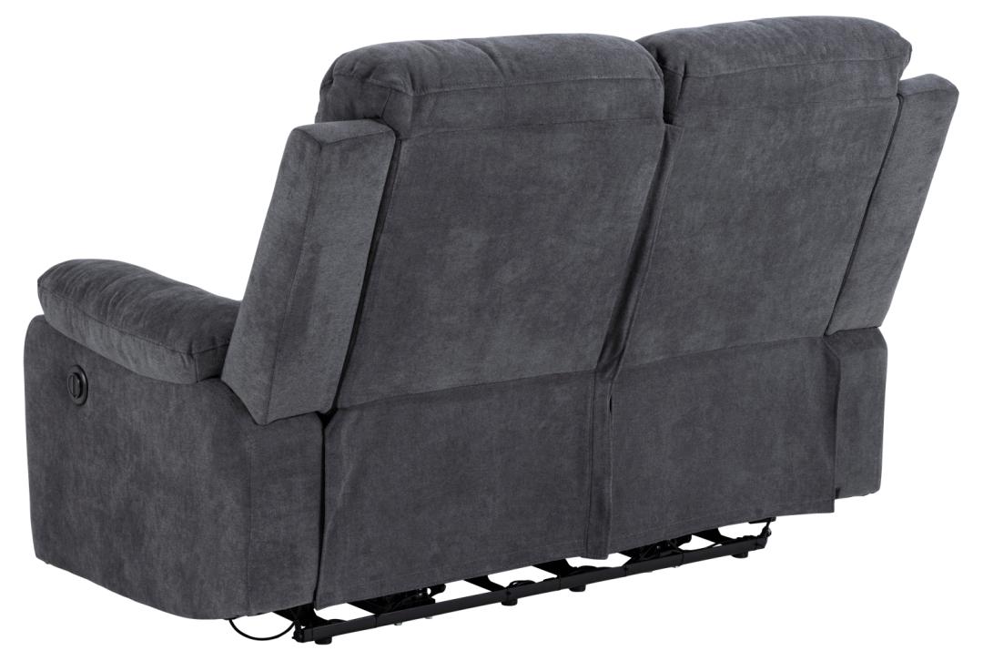 2 Zitsbank Mora Met Relax 8211 Stof Donkergrijs