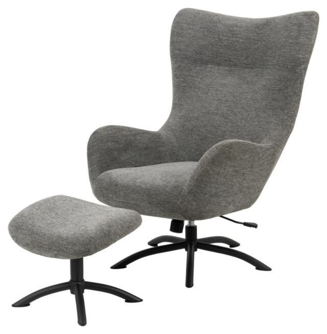 Relaxfauteuil Talgarth 8211 Met Voetenbankje 8211 Stof Antraciet