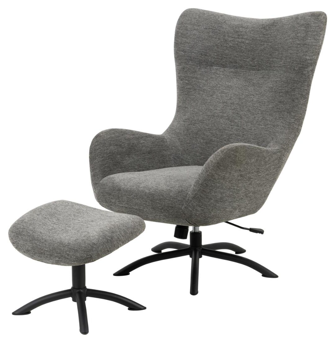 Relaxfauteuil Talgarth 8211 Met Voetenbankje 8211 Stof Antraciet