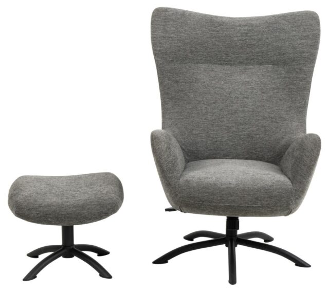 Relaxfauteuil Talgarth 8211 Met Voetenbankje 8211 Stof Antraciet