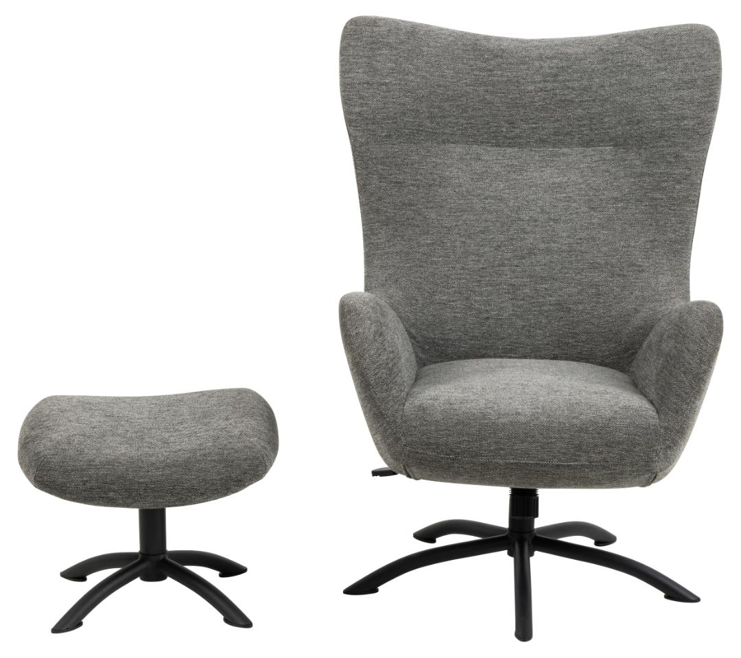 Relaxfauteuil Talgarth 8211 Met Voetenbankje 8211 Stof Antraciet