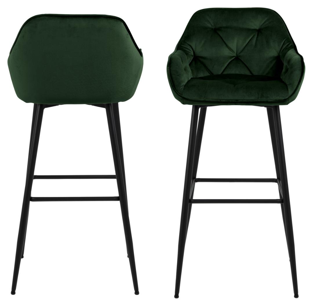 Barkruk Brooke 8211 Stof Vic Bosgroen 8211 Staal Minimale Bestelling 2 Stuks