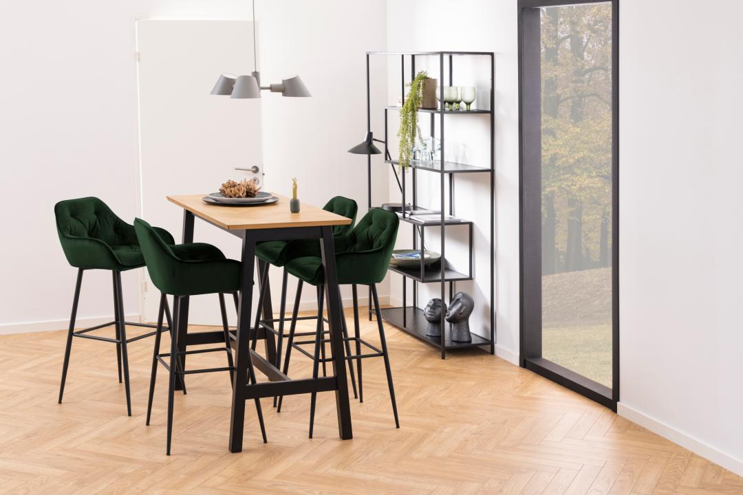Barkruk Brooke 8211 Stof Vic Bosgroen 8211 Staal Minimale Bestelling 2 Stuks