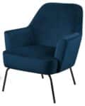 Loungestoel Melissa - Stof Vic navy blue velvet