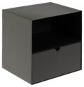 Nachtkastje Joliet - Zwart PU MDF