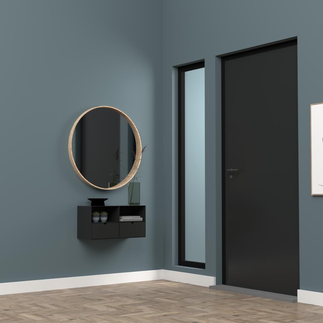 Nachtkastje Joliet 8211 Zwart Pu Mdf