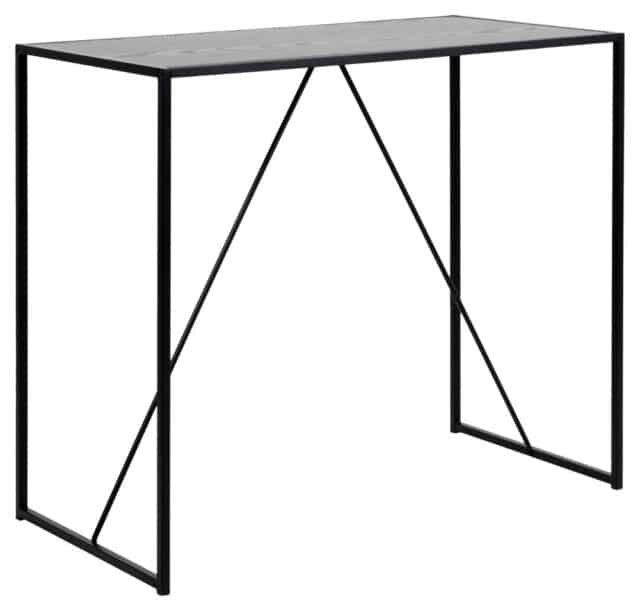 Bartafel Seaford 8211 Zwart Essen Melamine Metaal