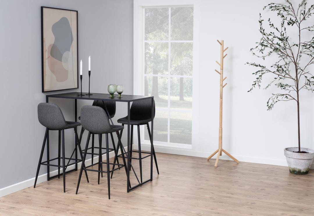 Bartafel Seaford 8211 Zwart Essen Melamine 8211 Metaal