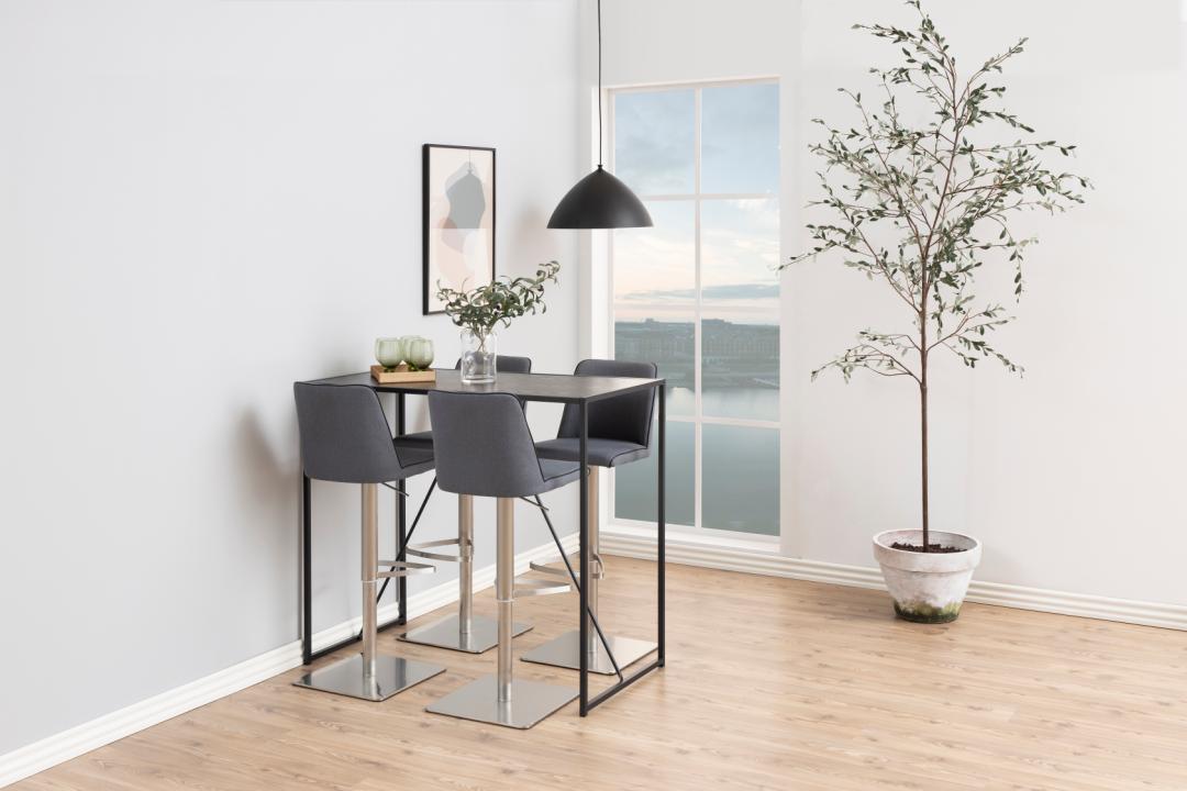 Bartafel Seaford 8211 Zwart Essen Melamine 8211 Metaal