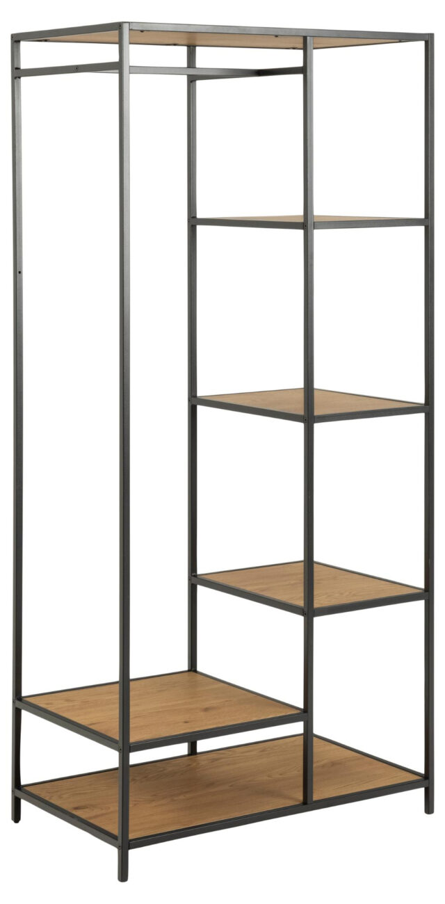 Kledingrek Seaford 8211 Mat Zwart Ruw Gepoedercoat Staal