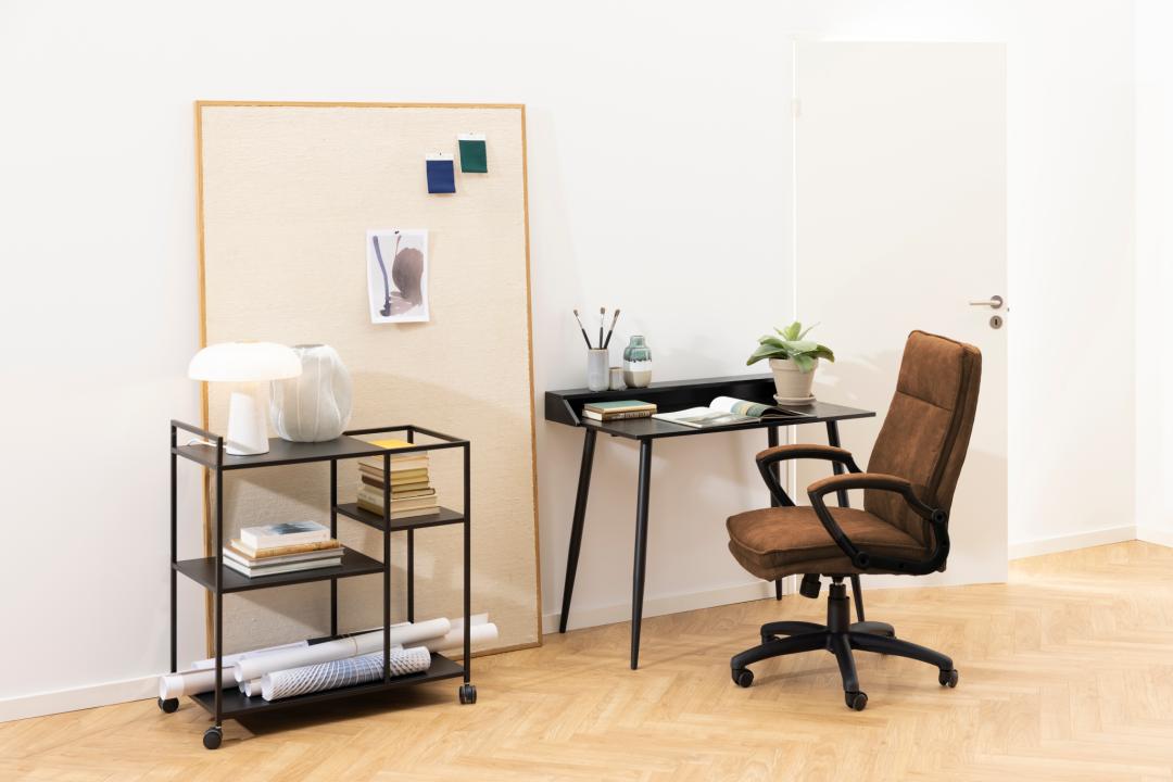 Bureaustoel Brad 8211 Met Armleuningen 8211 Stof Preston Camel