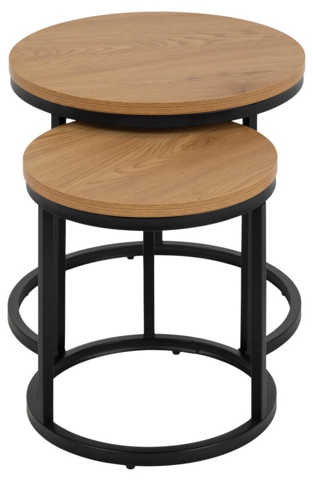 Salontafel Set Spiro 8211 Mat Wild Eiken Melamine 8211 Staal