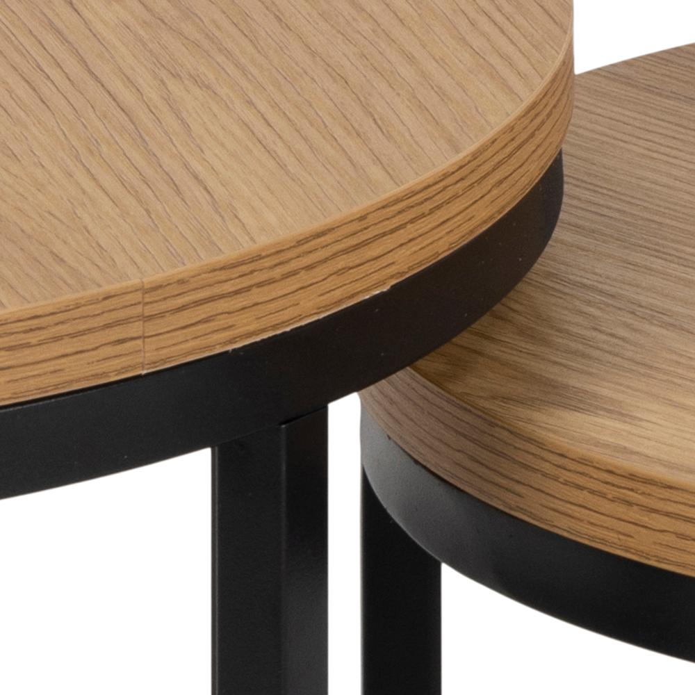 Salontafel Set Spiro 8211 Mat Wild Eiken Melamine 8211 Staal