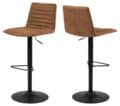 Barkruk Kimmy - Stof Preston camel - Zwart metaal (minimale bestelling 2 stuks)