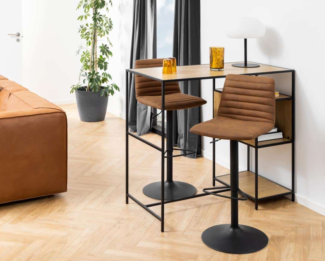 Barkruk Kimmy 8211 Stof Preston Camel 8211 Zwart Metaal Minimale Bestelling 2 Stuks