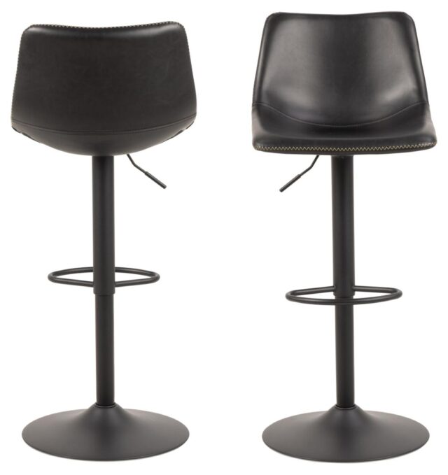 Barkruk Oregon 8211 Vintage Zwart Pu 8211 Staal Minimale Bestelling 2 Stuks