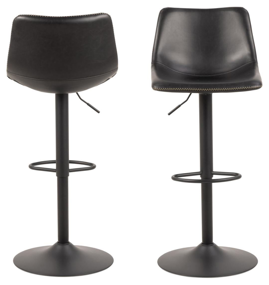 Barkruk Oregon 8211 Vintage Zwart Pu 8211 Staal Minimale Bestelling 2 Stuks