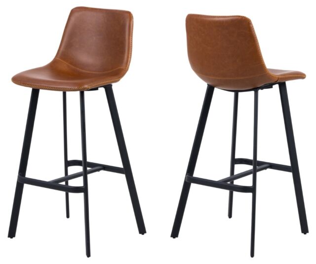 Barkruk Oregon 8211 Pu Vintage Brandy 8211 Staal Minimale Bestelling 2 Stuks
