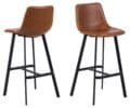 Barkruk Oregon - PU vintage Brandy - Metaal (minimale bestelling 2 stuks)