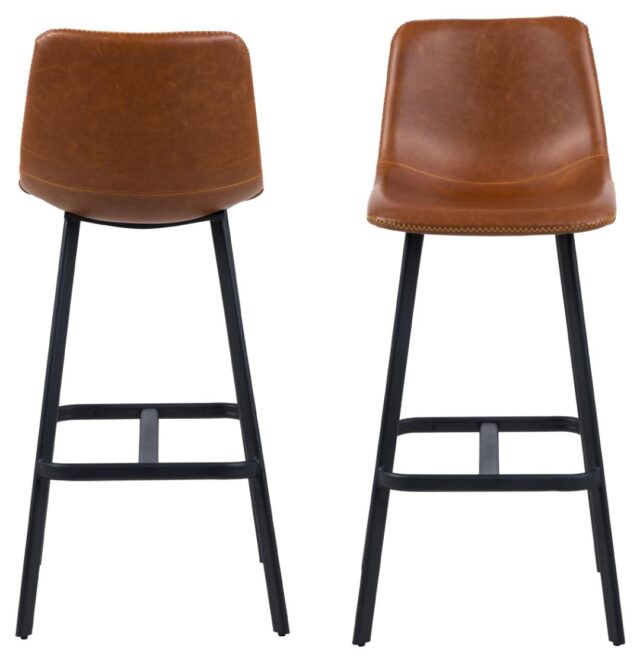 Barkruk Oregon 8211 Pu Vintage Brandy 8211 Staal Minimale Bestelling 2 Stuks