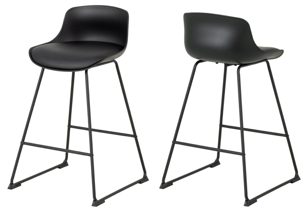 Barkruk Tina 8211 Zwart Pu 8211 Metaal Minimale Bestelling 2 Stuks