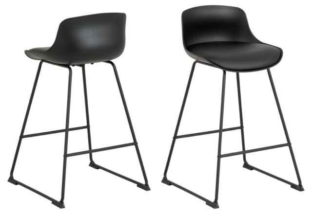 Barkruk Tina 8211 Zwart Pu 8211 Metaal Minimale Bestelling 2 Stuks