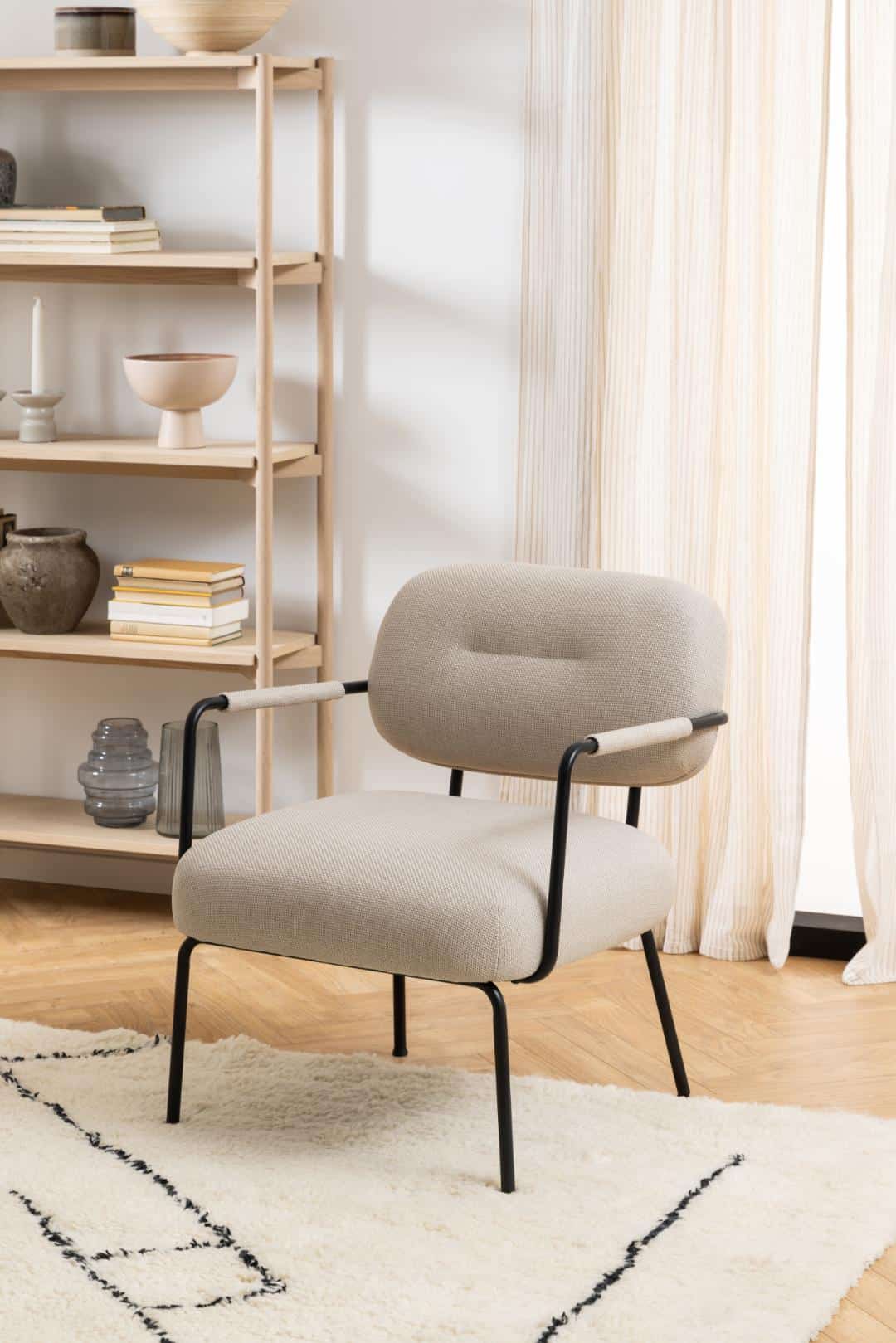 Loungestoel Dillon 8211 Stof Beige