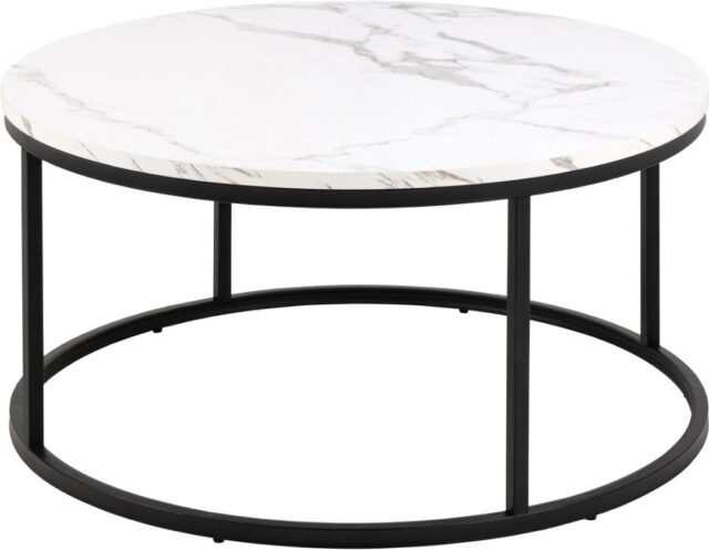 Salontafel Spiro 8211 Wit Marmer Look 8211 Metaal