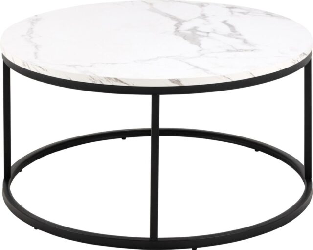Salontafel Spiro 8211 Wit Marmer Look 8211 Metaal