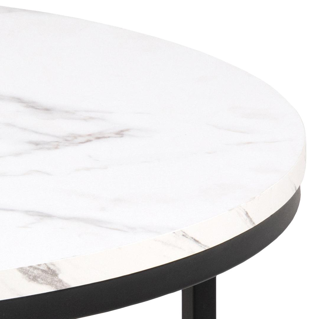 Salontafel Spiro 8211 Wit Marmer Look 8211 Metaal