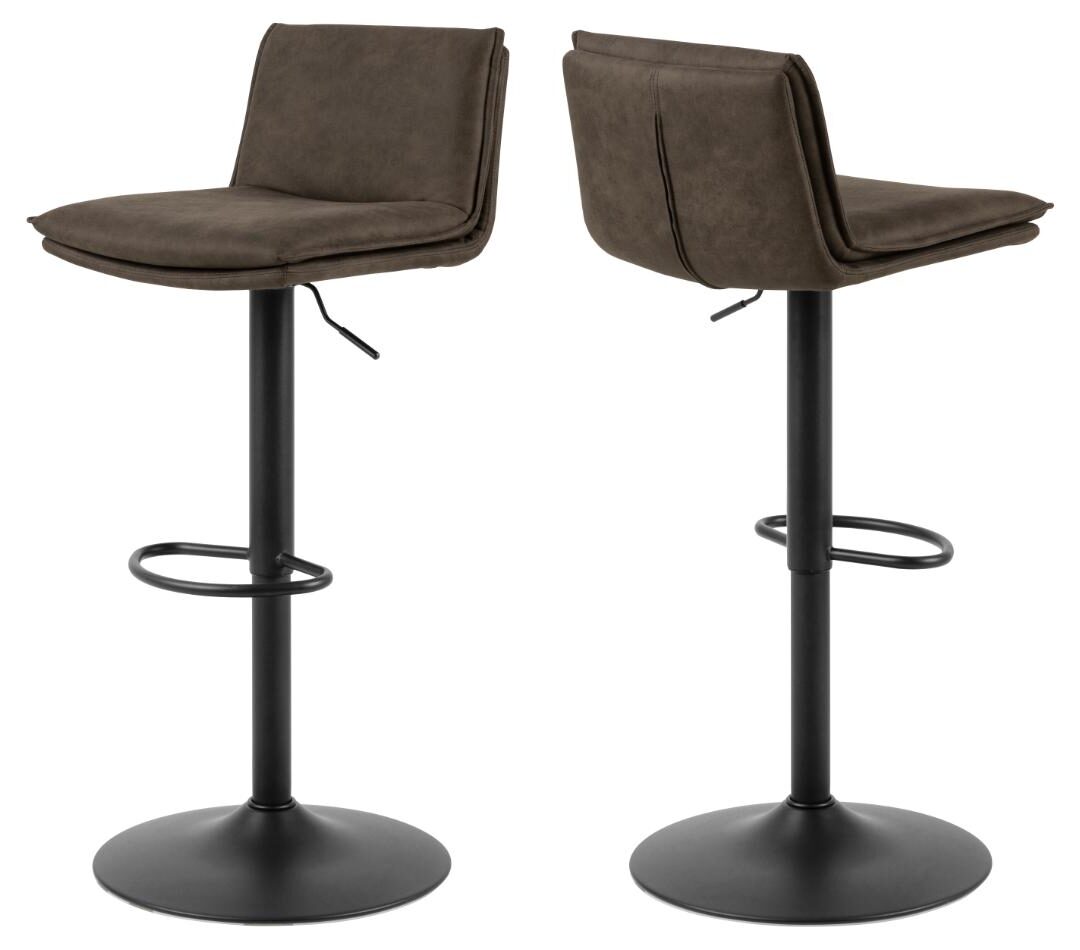 Barkruk Flynn 8211 Stof Preston Antraciet 8211 Staal Minimale Bestelling 2 Stuks