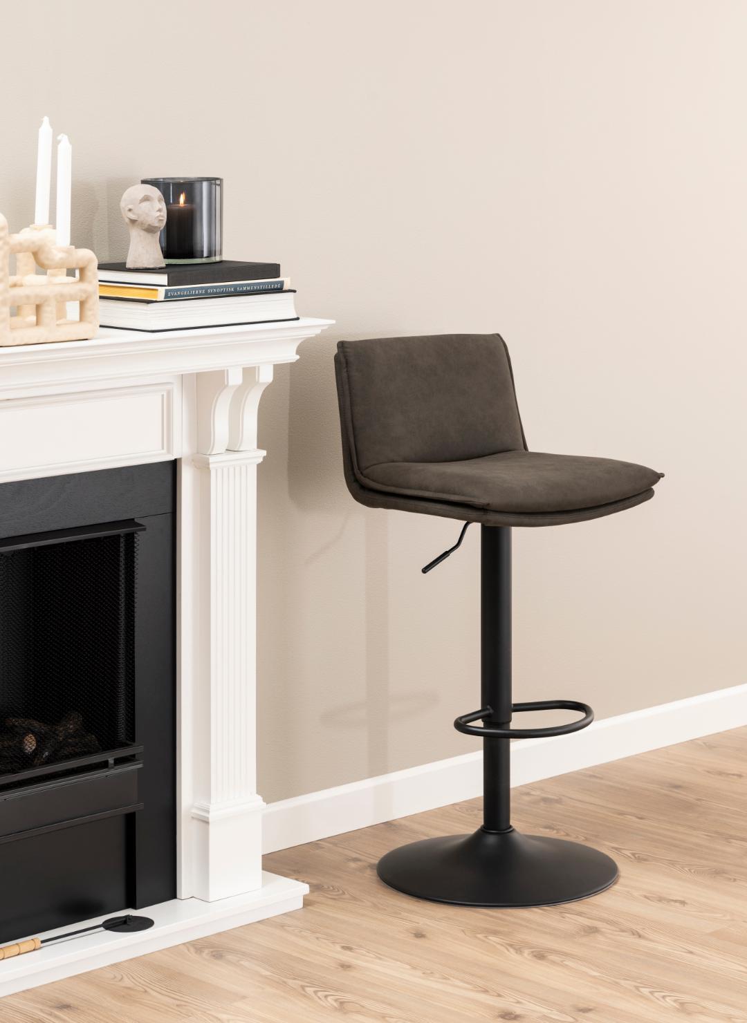 Barkruk Flynn 8211 Stof Preston Antraciet 8211 Staal Minimale Bestelling 2 Stuks