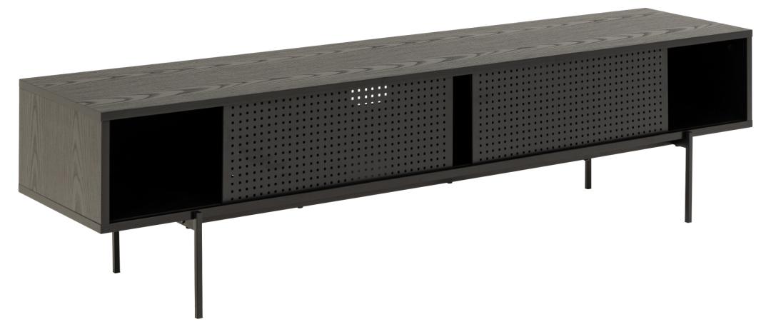 Tv Meubel Angus 8211 Zwart Ruw Melamine