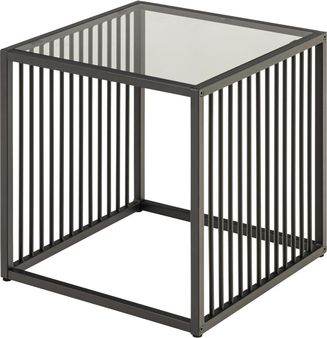 Bijzettafel Strington 8211 Gerookt Glas 8211 Zwart Metaal Bijzettafel Strington 8211 Gerookt Glas 8211 Zwart Metaal