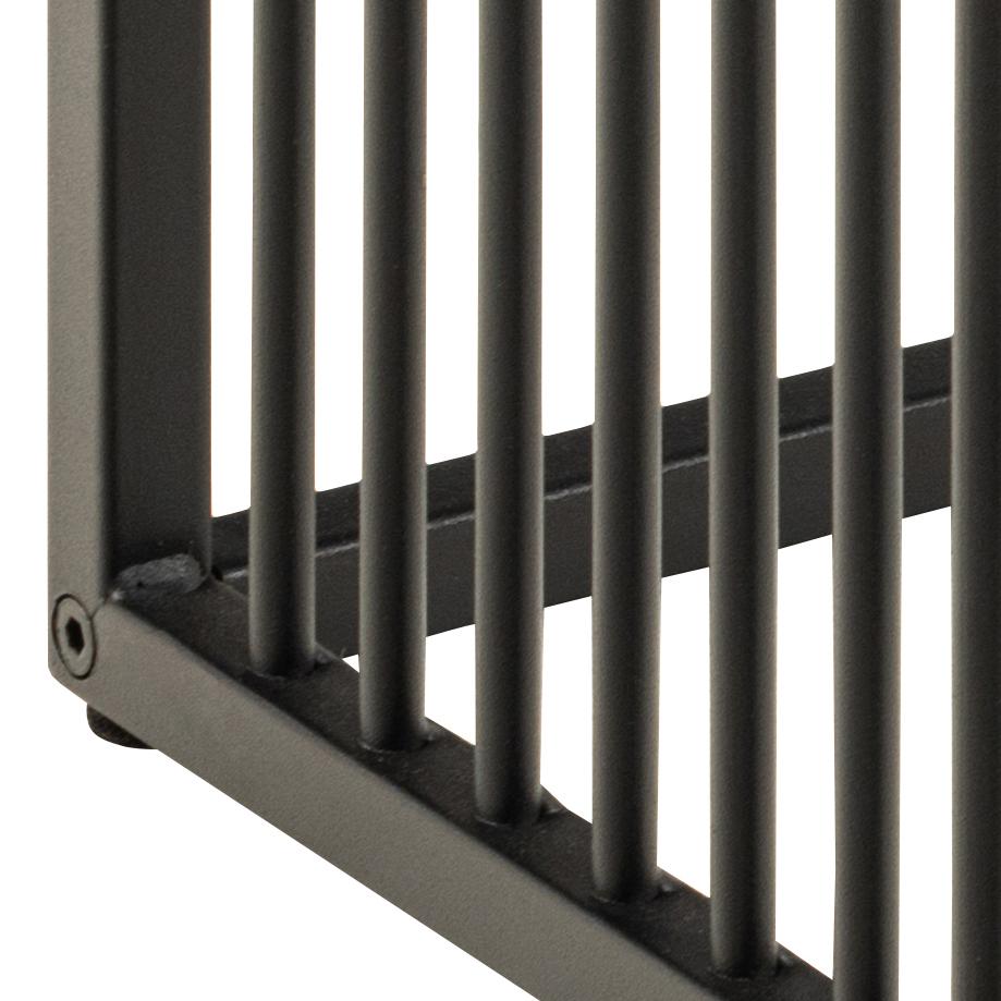 Bijzettafel Strington 8211 Gerookt Glas 8211 Zwart Metaal