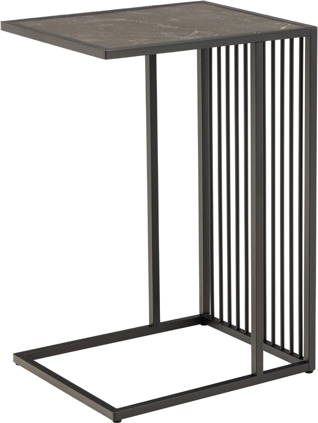 Bijzettafel Strington 8211 Mat Zwart Melamine 8211 Metaal