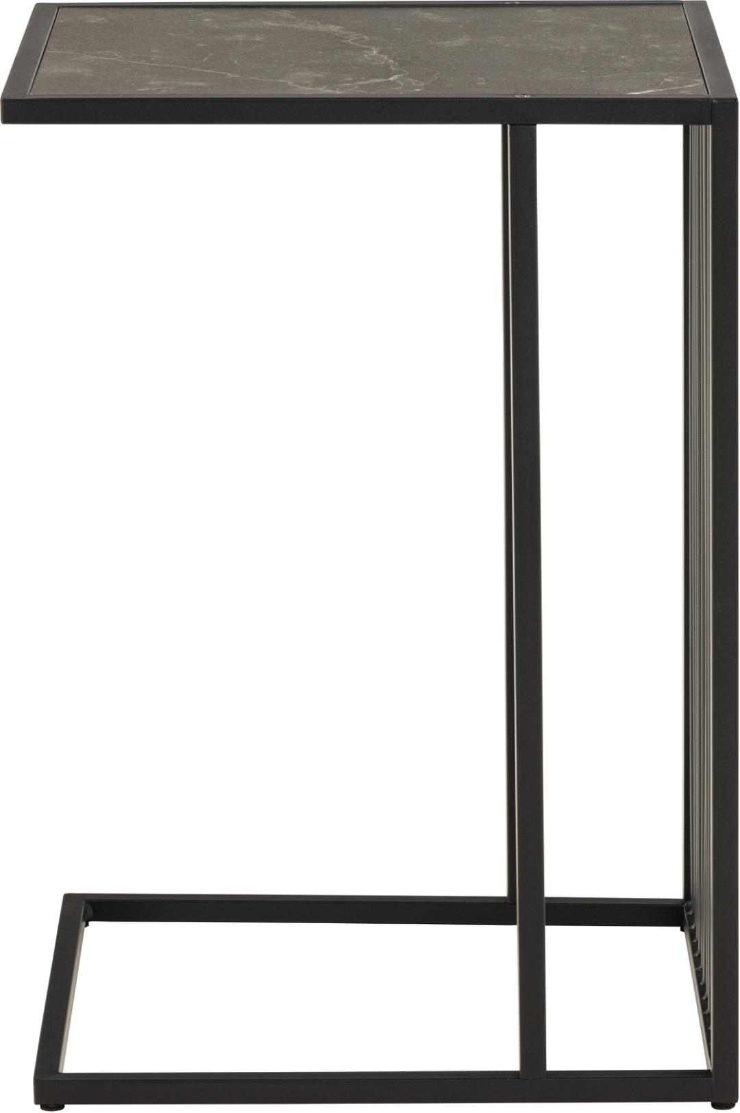 Bijzettafel Strington 8211 Mat Zwart Melamine 8211 Metaal