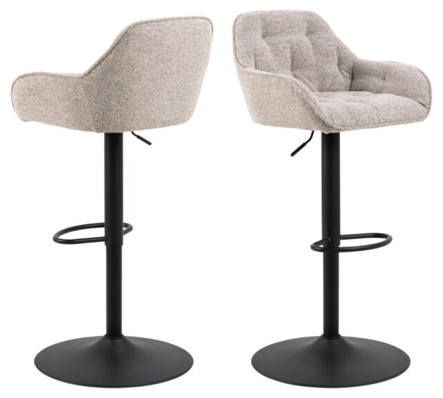 Barkruk Brooke 8211 Stof Monza Beige 8211 Staal Minimale Bestelling 2 Stuks