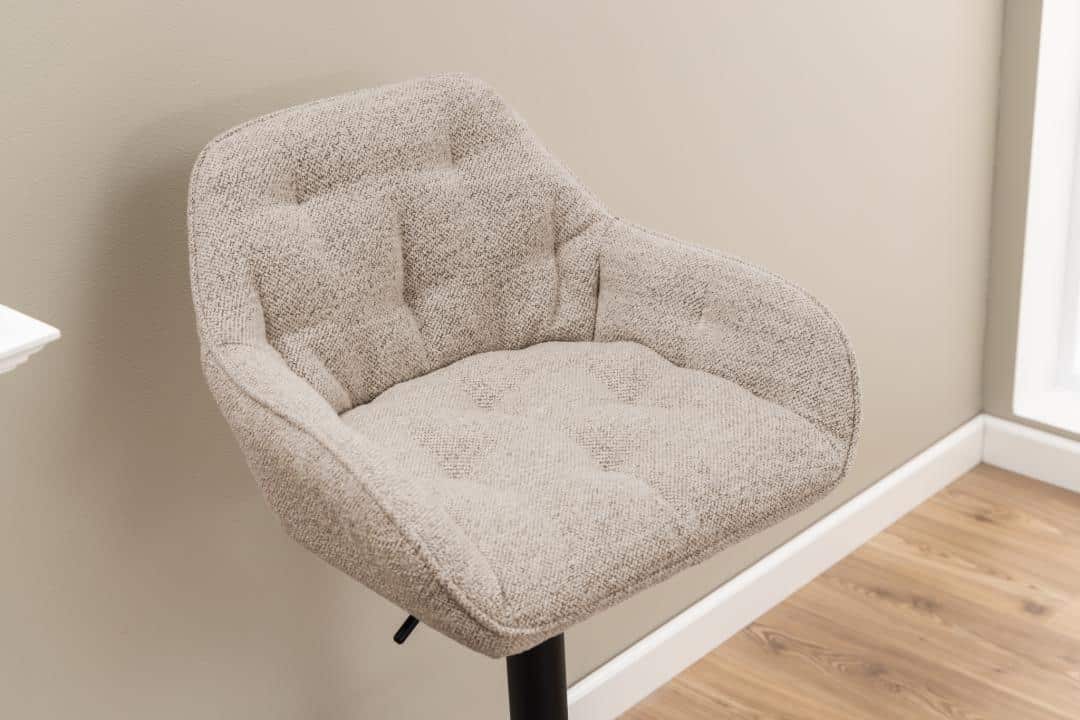 Barkruk Brooke 8211 Stof Monza Beige 8211 Staal Minimale Bestelling 2 Stuks