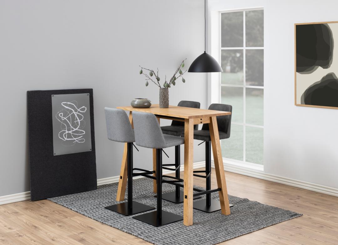 Barkruk Avanja 8211 Stof Preston Antraciet 8211 Metaal 8211 Gasveer