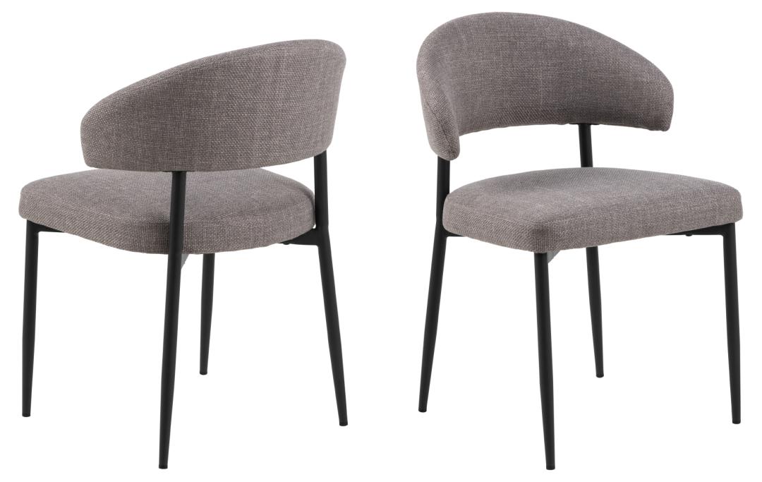 Eetkamerstoel Edina 8211 Stof Basel Lichtgrijs Bruin 8211 Zwart Metaal Minimale Bestelling 2 Stuks Eetkamerstoel Edina 8211 Stof Basel Lichtgrijs Bruin 8211 Zwart Metaal Minimale Bestelling 2 Stuks