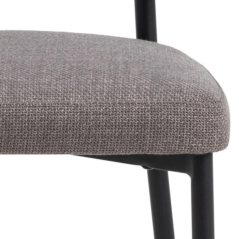 Eetkamerstoel Edina 8211 Stof Basel Lichtgrijs Bruin 8211 Zwart Metaal Minimale Bestelling 2 Stuks
