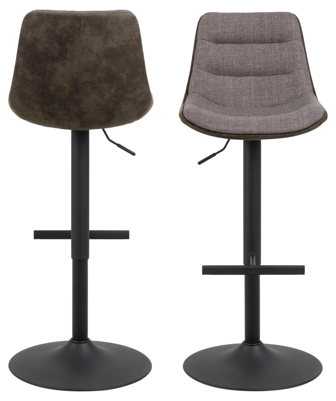 Barkruk Adisa 8211 Stof Basel Lichtgrijs Bruin 8211 Staal Minimale Bestelling 2 Stuks