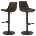 Barkruk Adisa - Stof Preston antraciet - Staal (minimale bestelling 2 stuks)