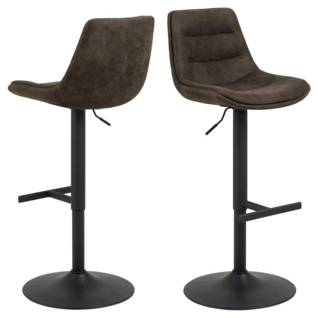 Barkruk Adisa 8211 Stof Preston Antraciet 8211 Staal Minimale Bestelling 2 Stuks