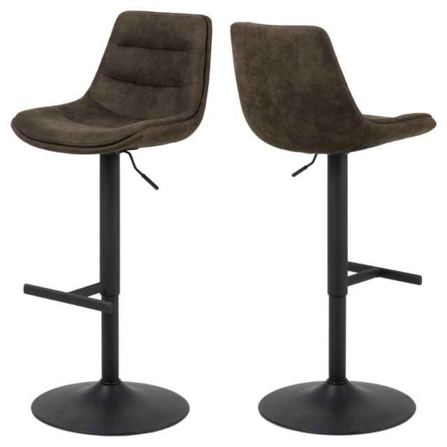Barkruk Adisa 8211 Stof Preston Antraciet 8211 Staal Minimale Bestelling 2 Stuks