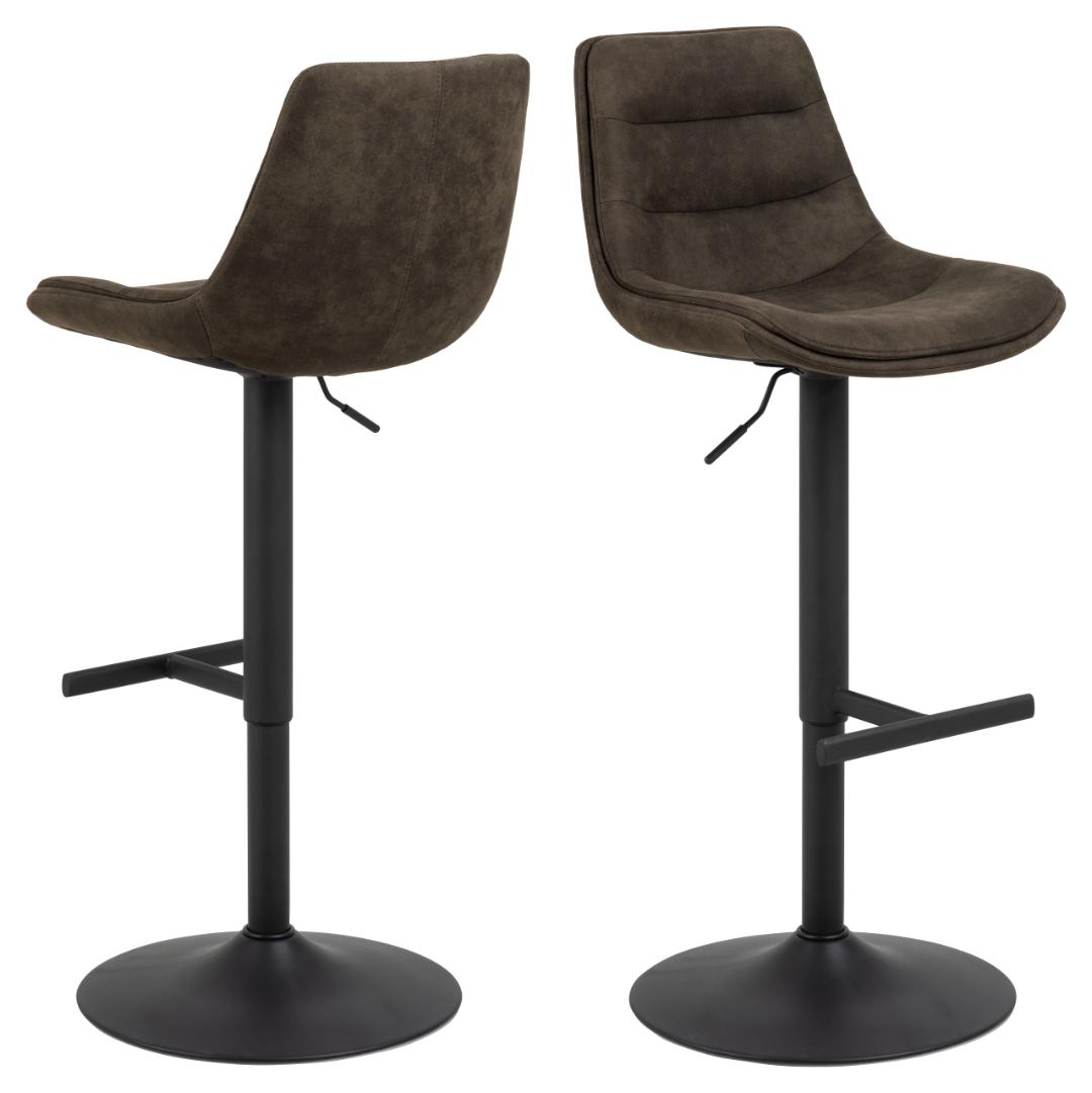 Barkruk Adisa 8211 Stof Preston Antraciet 8211 Staal Minimale Bestelling 2 Stuks