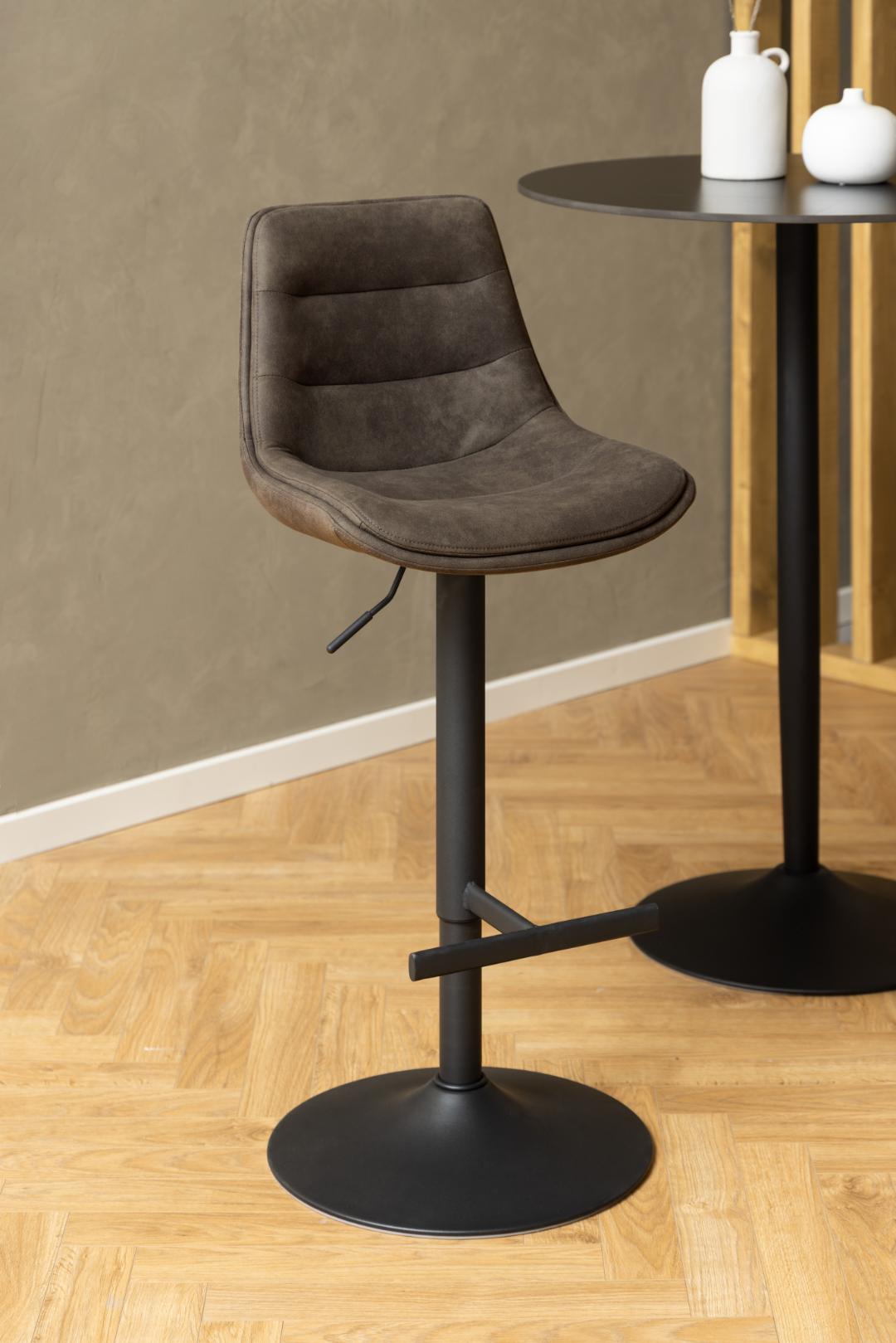 Barkruk Adisa 8211 Stof Preston Antraciet 8211 Staal Minimale Bestelling 2 Stuks