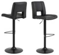 Barkruk Sylvia - PU zwart - Zwart staal (minimale bestelling 2 stuks)